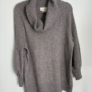 Anthropologie  Heather Gray Cowl Neck Sweater
Size 1X